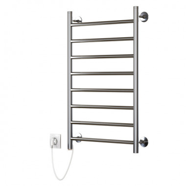 Полотенцесушитель электрический ЛЦ 80х50 8 перекл ПРЯМОЙ левый (кнопочный выкл, 340 Вт) ZOX(Р)