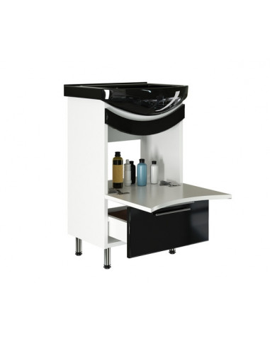 Тумба д/ванной "РАДУГА-52" черная под ум.Альфана-52