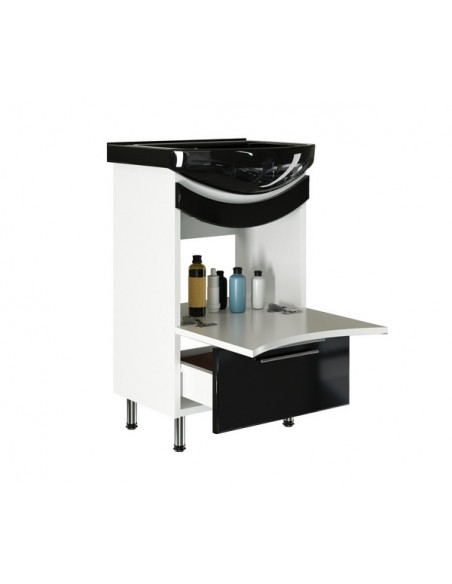 Тумба д/ванной "РАДУГА-52" черная под ум.Альфана-52