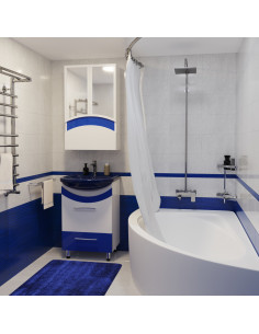 Тумба д/ванной "РАДУГА-52" синяя под ум.Альфана-52 2