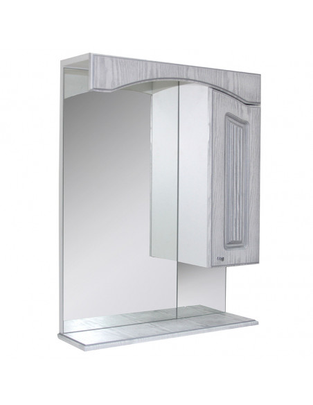 Шкаф навесной "КРИТ-60" патина серебро, без подсветки  (ПВХ)