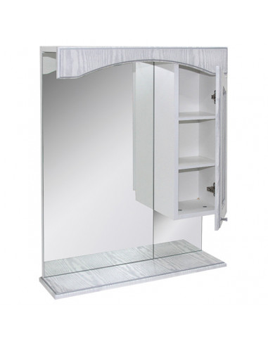 Шкаф навесной "КРИТ-60" патина серебро, без подсветки  (ПВХ)