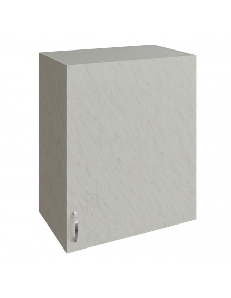 Шкаф навесной кухонный с сушкой 50 белый мрамор