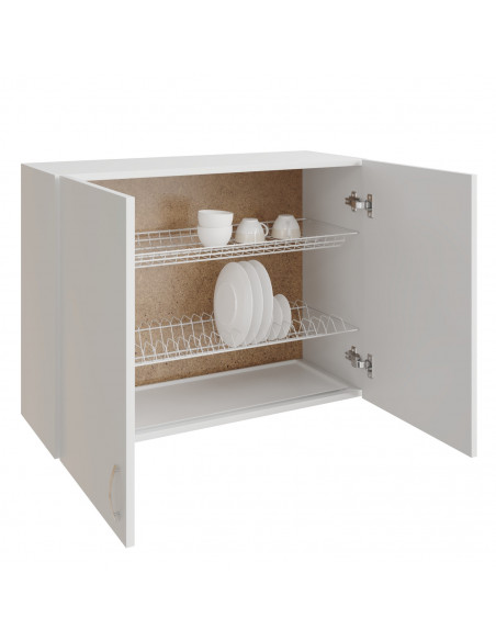 шкаф навесной кухонный с сушкой 80 белый