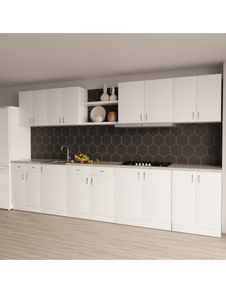 шкаф навесной кухонный с сушкой 80 белый