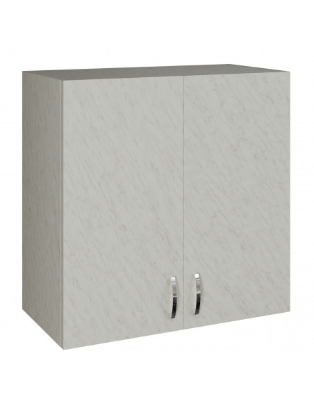 Шкаф навесной кухонный с сушкой 60 белый мрамор