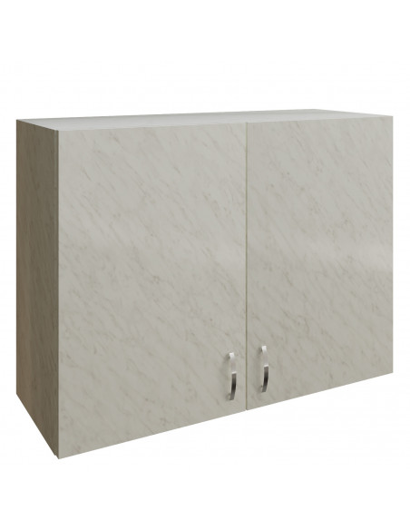 Шкаф навесной кухонный с сушкой 80 белый мрамор