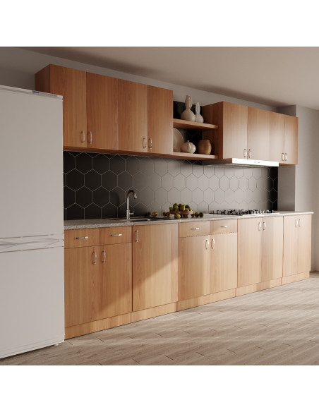 Шкаф навесной кухонный с сушкой 80 ольха