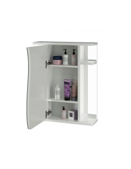 Шкаф навесной "Классик-55" левый без подсветки (ПВХ) (P)