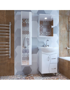 Шкаф навесной "Классик-50" левый без подсветки (ПВХ) (P) 2