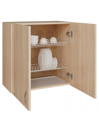 шкаф навесной кухонный с сушкой 60 венге светлое (дуб млечный)