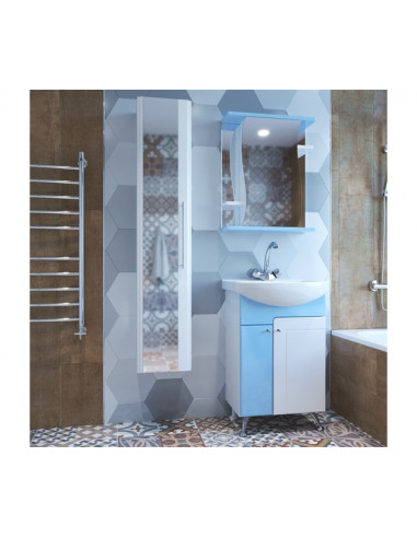 Шкаф навесной "ВЕНЕЦИЯ-60" голубой без подсветки (ПВХ) (P)