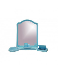 Набор д/ван ком с зерк АЛИСА (6 пред) голубой
