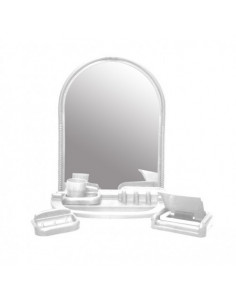 Набор д/ван ком с зерк ЕЛЕНА МХ/ADRIA (6 пред) белый