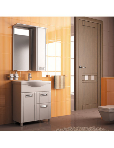 Шкаф навесной "Альфа-61 NEW" правый с подсветкой (высота 800)(P)