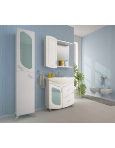 Шкаф навесной "АССОЛЬ-75" правый с подсветкой (ПВХ) (P) 2