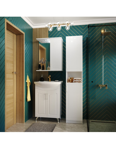 Шкаф навесной "МИРАЖ-60" правый с подсветкой (ПВХ) (P)