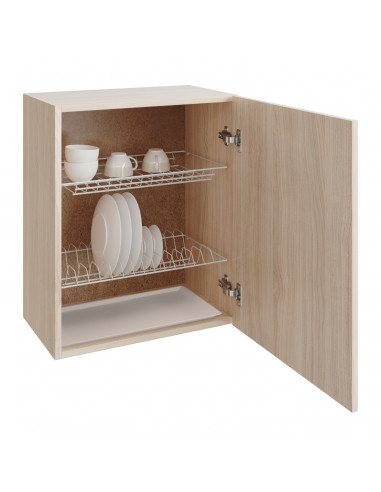 шкаф навесной кухонный с сушкой 50 венге светлое (дуб млечный)