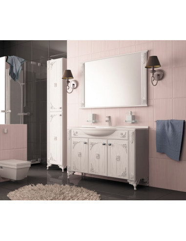 Зеркало "ЛЮДВИГ-80" патина серебро без подсветки (Р)