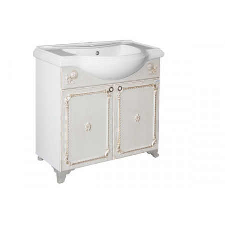 Тумба д/ванной "САЛЬЕРИ-80" патина золото под ум.Классик-800 (Kirovit) (ПВХ)