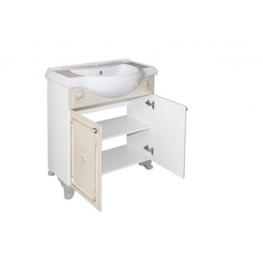 Тумба д/ванной "САЛЬЕРИ-80" патина золото под ум.Классик-800 (Kirovit) (ПВХ)