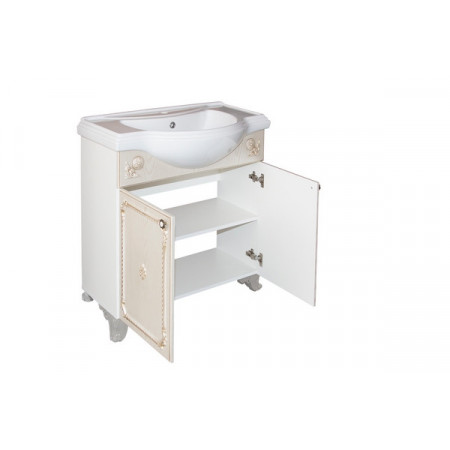 Тумба д/ванной "САЛЬЕРИ-80" патина золото под ум.Классик-800 (Kirovit) (ПВХ)