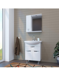 Шкаф навесной "КВАДРО-65" левый с подсветкой 2