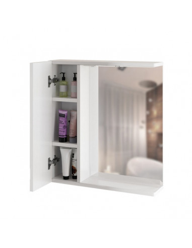 Шкаф навесной "КВАДРО-65" левый с подсветкой