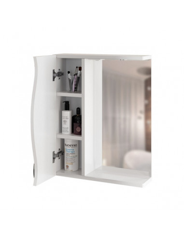 Шкаф навесной "ЛИМА-55" левый с подсветкой (ПВХ) (P)