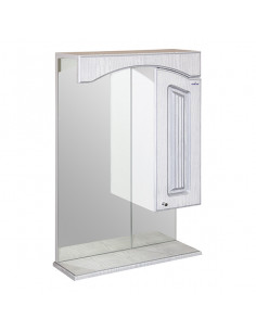 Шкаф навесной "КРИТ-55" патина серебро без подсветки (ПВХ)