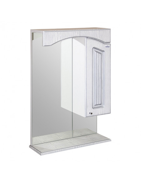 Шкаф навесной "КРИТ-55" патина серебро без подсветки (ПВХ)