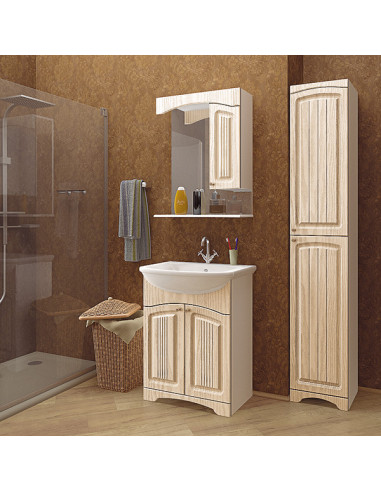 Шкаф навесной "КРИТ-60" патина золото без подсветки  (ПВХ)