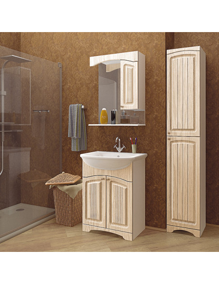 Шкаф навесной "КРИТ-60" патина золото без подсветки  (ПВХ)