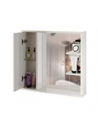 Шкаф навесной "ЭТЬЕН-75" левый с подсветкой (ПВХ) (P)