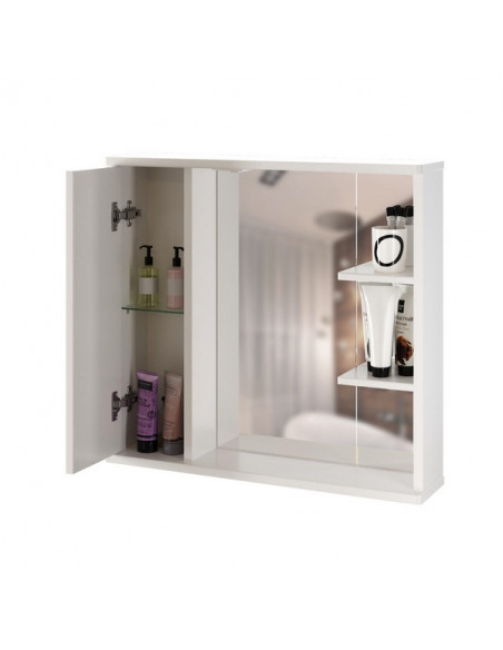 Шкаф навесной "ЭТЬЕН-75" левый с подсветкой (ПВХ) (P)