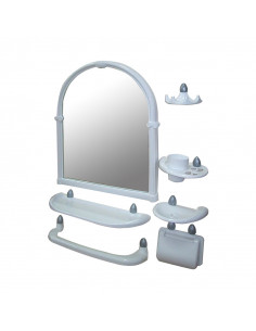 Набор д/ван ком с зерк ОЛИМПИЯ (6 пред) белый