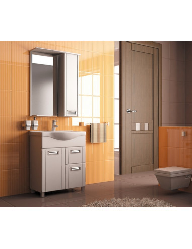 Шкаф навесной "Альфа-61 NEW" левый с подсветкой (высота 800)(P)