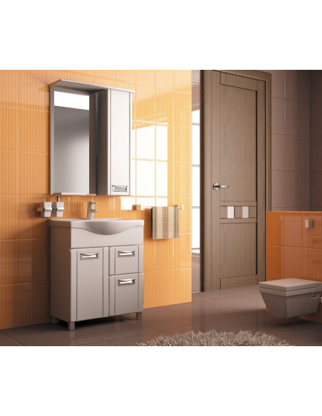 Шкаф навесной "Альфа-61 NEW" левый с подсветкой (высота 800)(P)