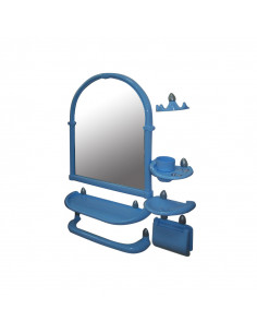 Набор д/ван ком с зерк ОЛИМПИЯ (6 пред) голубой