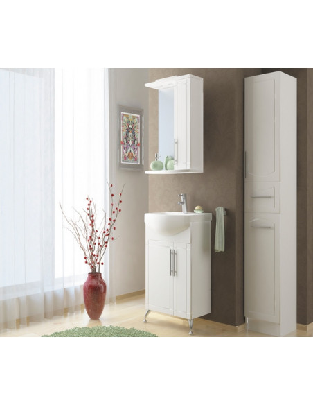 Шкаф навесной "ВИЛЕНА-55" левый с подсветкой (ПВХ) (P)