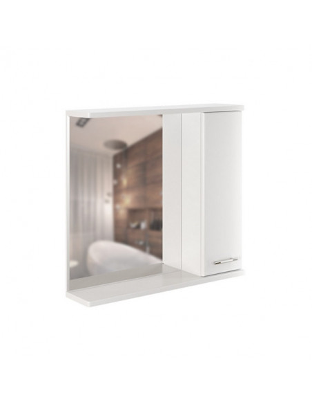 Шкаф навесной "АНРИ-75" правый без подсветки (ПВХ) (P)