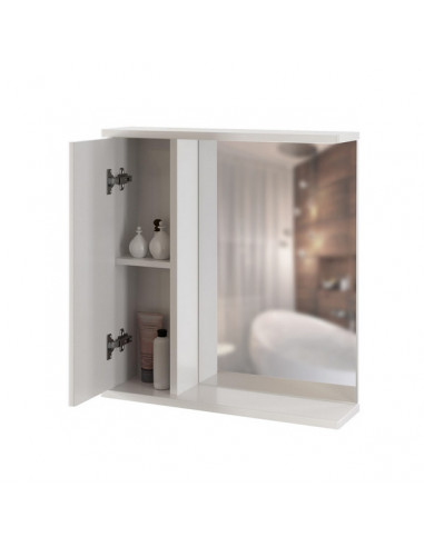 Шкаф навесной "Росток 65" левый без подсветки (ПВХ) (P)