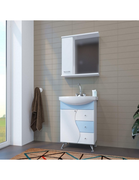 Шкаф навесной "Росток 65" левый без подсветки (ПВХ) (P)