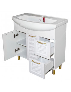 Тумба д/ванной "Ладога-85"  под ум.Элеганс-85 белая (ПВХ) (Р) 2