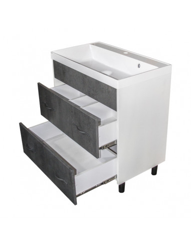 Тумба д/ванной "Сура-80"  под ум.Classic-80 (Andrea) (ПВХ)