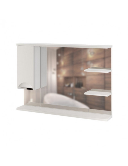 Шкаф навесной "ЭТЬЕН-100" левый с подсветкой (ПВХ) (P)