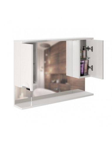 Шкаф навесной "ЭТЬЕН-100" универсальный с подсветкой (ПВХ) (P)