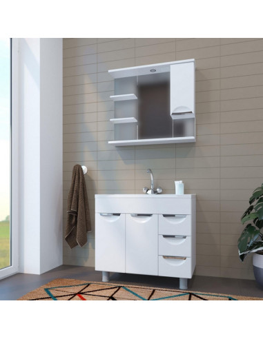 Шкаф навесной "ЭТЬЕН-80" правый с подсветкой (ПВХ) (P)