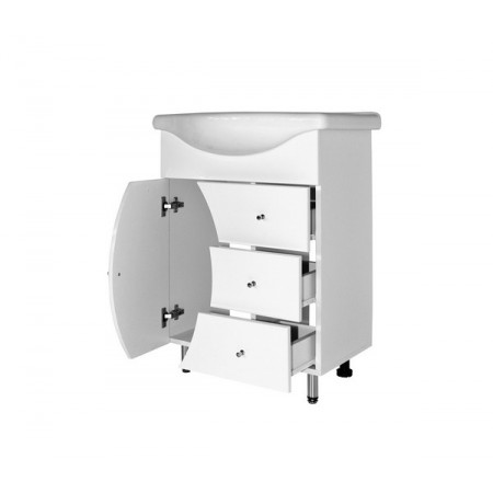 Тумба д/ванной "ПАРУС-60" под ум. Элегия-60 (ПВХ) (Р)