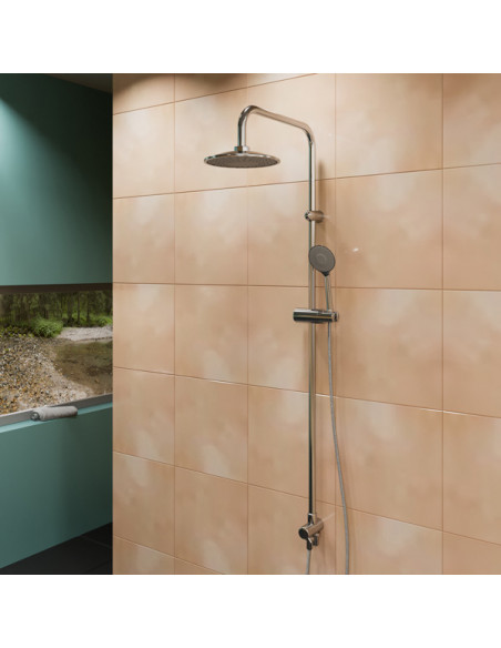 Стойка душевая ML2400 (без смесителя лейка 3поз+душ шланг+тропич.душ) (Р)